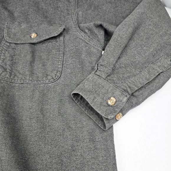 Field & Stream Shirt Mens Large Gray Flannel Button Front Workwear Outdoors - Picture 2 of 14